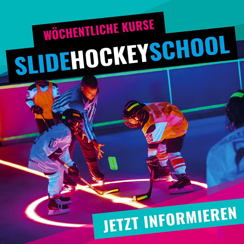 SLIDE COLOGNE Angebotsteaser Hockeyschule und Skate Lauflernschule